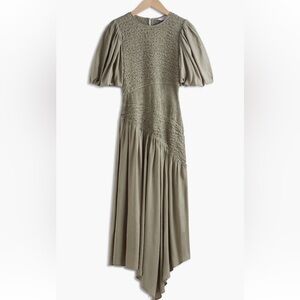 & Other Stories Olive Green Dress